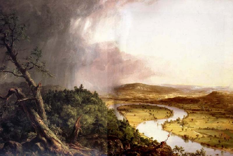 Thomas Cole Vue du mont Holyoke,pres de Northampton dans le Massachusetts Apres l'orage Sweden oil painting art